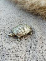 Antiek verzilverd pillendoosje schildpad vintage, Antiek en Kunst, Ophalen of Verzenden