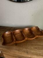 Vintage teakhouten mid-century Monkey Pod serveerschaal, Overige materialen, Ophalen of Verzenden, Overige stijlen, Schaal of Schalen