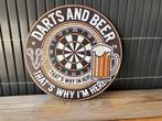 Metalen bord Darten en bier, Ophalen of Verzenden, Nieuw