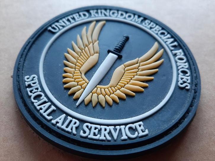 Mouwembleem SAS SPECIAL FORCES, Verzamelen, Militaria | Algemeen, Landmacht, Embleem of Badge, Nederland, Ophalen of Verzenden