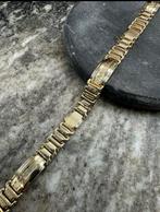 Prachtige 14k gouden platte armbad, Sieraden, Tassen en Uiterlijk, Armbanden, Ophalen of Verzenden, Zo goed als nieuw, Goud