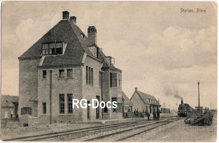 Ansichtkaart - Briefkaart Trein station Rijen locomotief, Verzamelen, Ansichtkaarten | Nederland, Gelopen, Noord-Brabant, Voor 1920