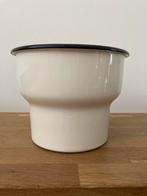 Bloempot Ikea Citronsyra Emaille Ecru, Rond, Ophalen of Verzenden, Zo goed als nieuw, Minder dan 25 cm