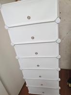 Mooie witte Schoenenkast/ vakkenkast met 9 klepjes, Ophalen, Zo goed als nieuw