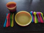 Kunststof kinderbordjes, bakjes en bestek, Ophalen of Verzenden, Zo goed als nieuw, Geel, Bak of Kom