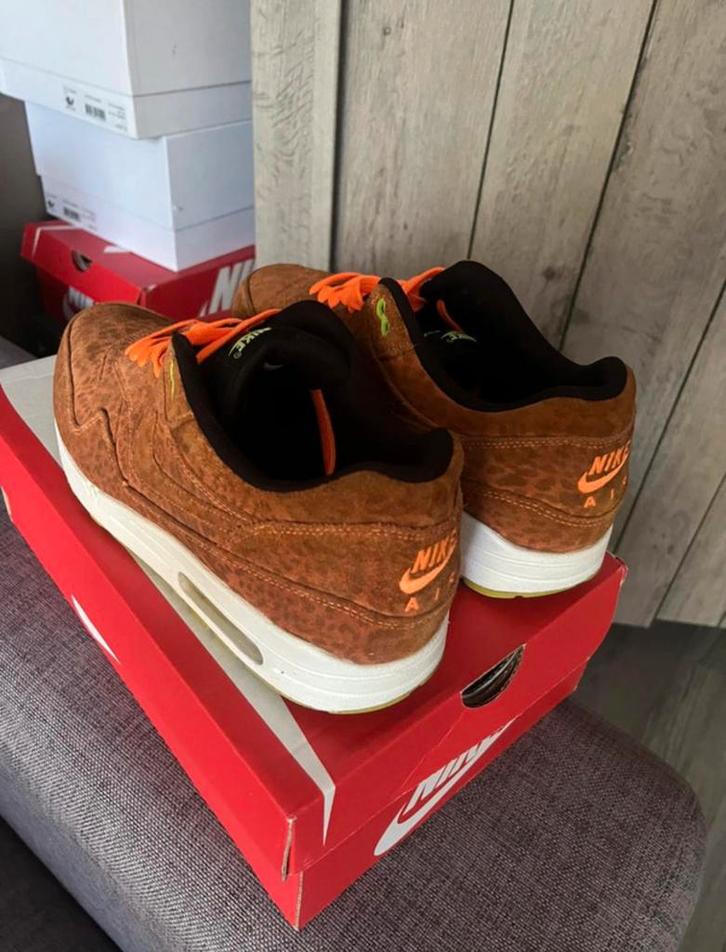 Nike airmax 1 Leopard Orange, Kleding | Heren, Schoenen, Gedragen, Sneakers of Gympen, Overige kleuren, Ophalen of Verzenden