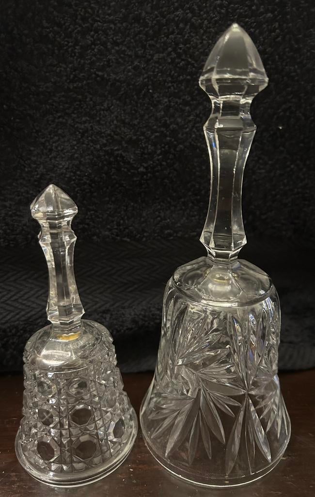 2 kristallen tafelbellen, Antiek en Kunst, Ophalen of Verzenden