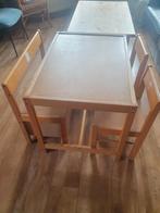 Kindersetje, twee stoeltjes, bankje en tafeltje, Kinderen en Baby's, Kinderkamer | Tafels en Stoelen, Ophalen, Gebruikt, Tafel(s) en Stoel(en)