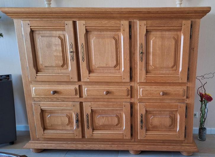 Massief geloogd eiken broodkasten, Huis en Inrichting, Kasten | Buffetkasten, Zo goed als nieuw, 150 tot 200 cm, 150 tot 200 cm