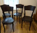 4 mooie café stoelen van TON, Huis en Inrichting, Stoelen, Ophalen, Gebruikt, Bruin, Vier