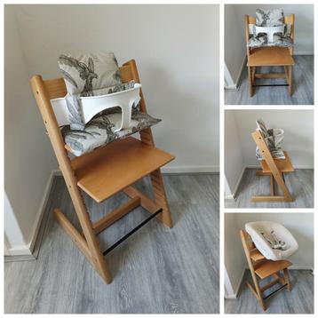 Stokke Tripp Trapp naturel+babyset,kussen,newbornset,hoes  beschikbaar voor biedingen