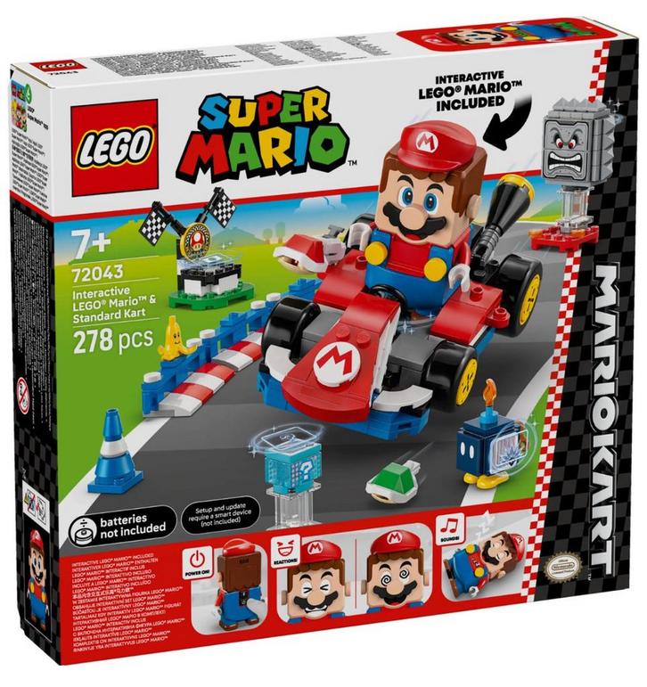 Nieuw: LEGO Super Mario 72043: Interactive LEGO Mario & Kart, Kinderen en Baby's, Speelgoed | Duplo en Lego, Nieuw, Lego, Complete set