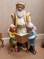Handgegoten en geschilderde kerstman met zingende kinderen, Diversen, Kerst, Ophalen of Verzenden, Zo goed als nieuw