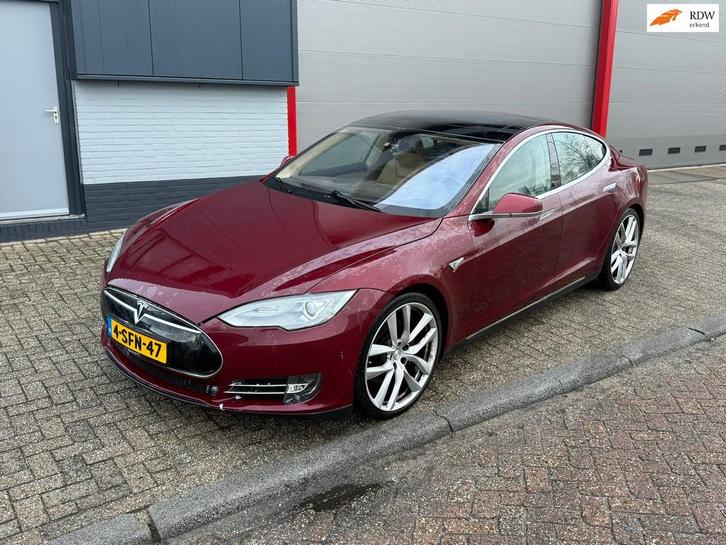 Tesla Model S 85 Base, Auto's, Tesla, Bedrijf, Te koop, Model S, Elektrisch, A, Hatchback, Automaat, Origineel Nederlands, Rood