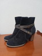 Vlotte hoge suede laarsjes donkerblauw mt 38 leder TomTailor, Schoenen met lage hakken, Blauw, Gedragen, Tom Tailor