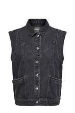 Only gilet black denim Maat XS, Verzenden, Zwart, Nieuw, Jasje