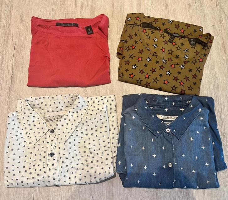 Kledingpakket 4 stuks Maison Scotch (maat 1 / XS-S), Kleding | Dames, Dames-kledingpakketten, Zo goed als nieuw, Maat 36 (S), Verzenden