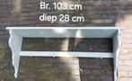 Brocante oud houten wandregaal/ schap, Ophalen, Zo goed als nieuw