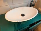 Witte ovale wasbak, Zo goed als nieuw, Minder dan 100 cm, Wasbak of Wastafel, 25 tot 50 cm