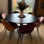 Woood eettafel Rhonda xl  zwart 150cm, Huis en Inrichting, Tafels | Eettafels, Ophalen, Zo goed als nieuw, Vijf personen of meer