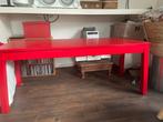 Rood zitbankje, Ophalen, Gebruikt, Hout