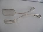 verzilverde gebak serveer tang 26 cm EP Zinc Italy 1950-1960, Antiek en Kunst, Antiek | Bestek, Ophalen of Verzenden