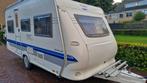 Hobby de luxe easy 450UB met bankairco., Caravans en Kamperen, Caravans, Rondzit, Particulier, 4 tot 5 meter, Tot en met 4