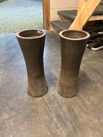 Twee Aardewerk Bloempotten, Tuin en Terras, Bloempotten, Ophalen, Gebruikt, Binnen, Minder dan 25 cm