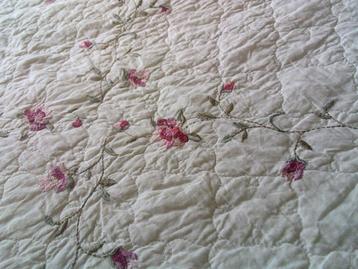 Brocante style quilt sprei zomerdeken bloemen  229 x 229cm beschikbaar voor biedingen
