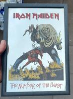 Iron maiden the number of the beast (spiegel), Ophalen of Verzenden, Zo goed als nieuw, Poster, Artwork of Schilderij