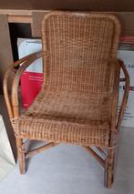Vintage rotan stoel (retro), Gebruikt, Ophalen