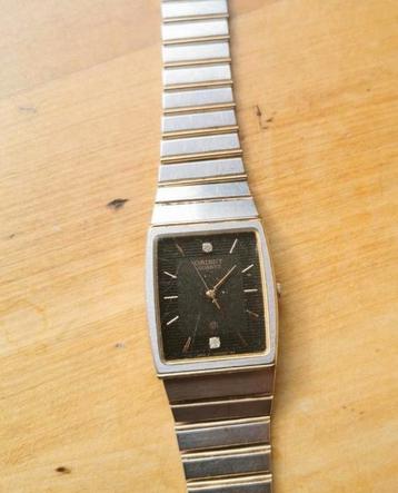 Vintage jaren80 heren horloge men watch gold+diamonds retro beschikbaar voor biedingen