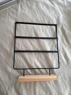 Oorbellenhouder Zwart met Houten Voet, Ophalen, Overige materialen, Hangers, Zwart