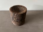 Oude houten kaarsenhouder, Ophalen, Bruin, Zo goed als nieuw, Hout