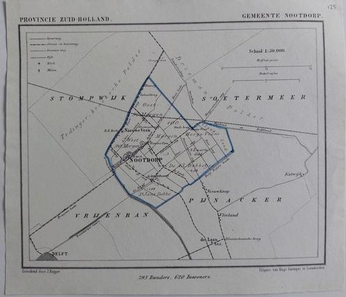 125 / Nootdorp Delft      Litho door J. Kuyper, Antiek en Kunst, Kunst | Litho's en Zeefdrukken, Ophalen of Verzenden