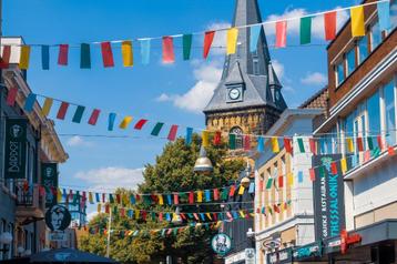 Stoffen vlaggenlijnen voor carnaval beschikbaar voor biedingen