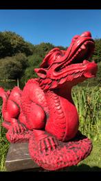 Draak 龍 / 龙 75cm Draak Vijver Geluksdraak Long Chinese, Tuin en Terras, Tuinbeelden, Ophalen of Verzenden, Nieuw, Beton, Dierenbeeld