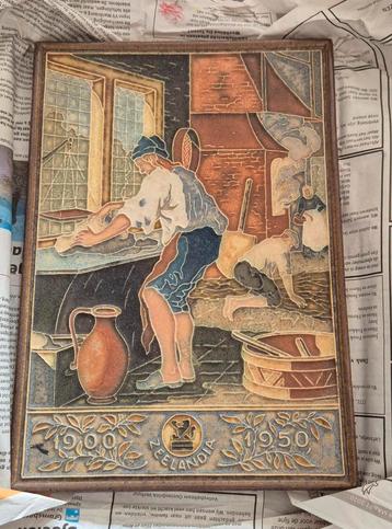 Delfts Blauw Cloisonné Tegel Zeelandia 1950 beschikbaar voor biedingen