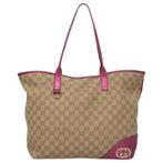 Vintage Gucci Britt Tote Bag, Ophalen of Verzenden, Zo goed als nieuw, Beige, Handtas