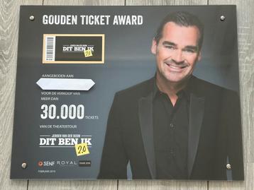 Gouden plaat Jeroen van der Boom beschikbaar voor biedingen