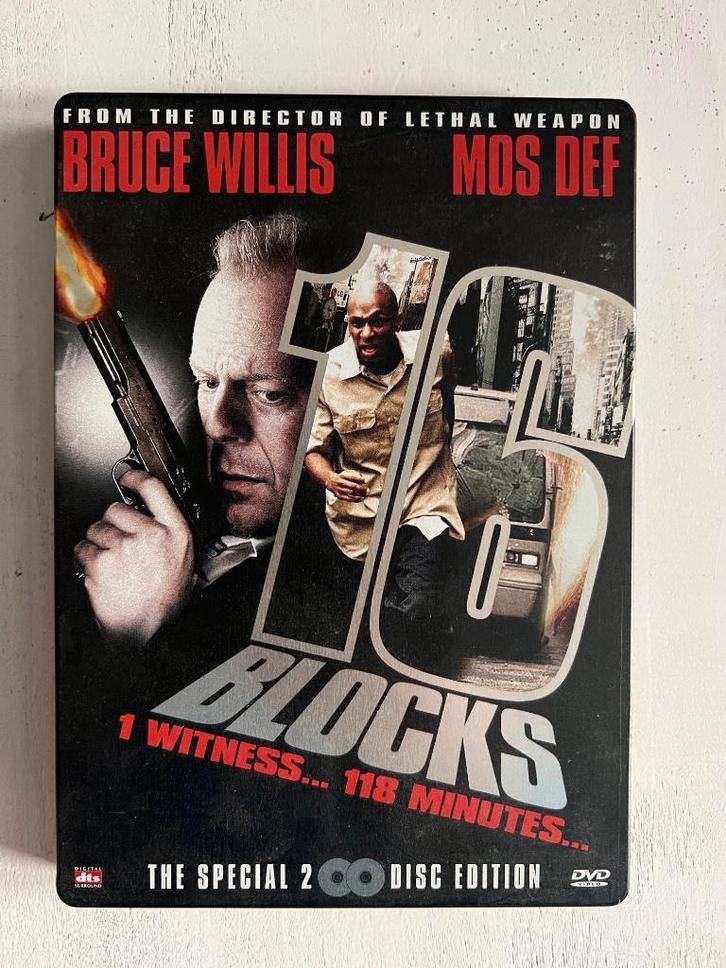 16 Blocks - Steelbook - Special edition, Cd's en Dvd's, Dvd's | Thrillers en Misdaad, Gebruikt, Actiethriller, Vanaf 12 jaar, Ophalen of Verzenden