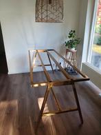 Onderstel grote eettafel goud chroom design, Huis en Inrichting, Tafels | Eettafels, Gebruikt, 200 cm of meer, Rechthoekig, 50 tot 100 cm