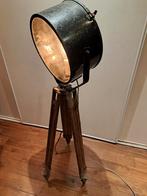 Vintage Marine zoeklicht zoeklamp houten statieflamp, Gebruikt, Ophalen of Verzenden, Vintage industriële, 150 tot 200 cm