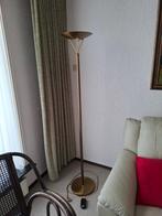 Staande halogeen lamp messing met dimmer, Ophalen, Modern klassiek, Zo goed als nieuw, Metaal