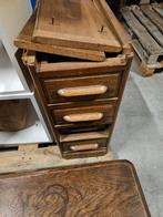 Oude School Bureau met Roldeur, Ophalen, Met plank(en), Vintage, 50 tot 100 cm