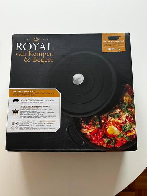 Royal van Kempen & Begeer braadpan met deksel. 28cm/4l, Huis en Inrichting, Keuken | Potten en Pannen, Zo goed als nieuw, Koekenpan of Braadpan