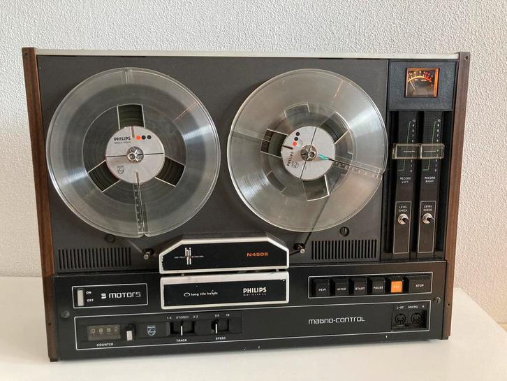 Philips N4502 hifi stereo tapedeck in perfecte conditie, Audio, Tv en Foto, Bandrecorders, Bandrecorder, Ophalen