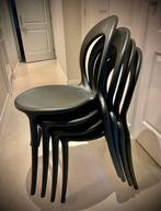 4 Galvano Tecnica eetkamerstoelen, Huis en Inrichting, Ophalen, Overige materialen, Gebruikt, Zwart