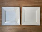 Grote borden 30x30cm set van 2 - wit Xenos, Ophalen of Verzenden, Zo goed als nieuw, Bord(en), Overige stijlen