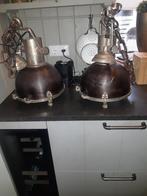 Industriele lampen 2 stuks, Huis en Inrichting, Lampen | Hanglampen, Ophalen of Verzenden, Minder dan 50 cm